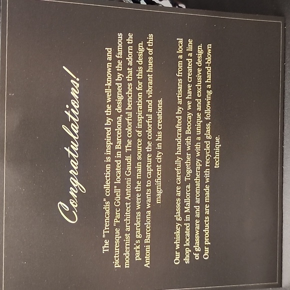 Antoni Barcelona Trencadis Whiskey Glasses with Whiskey Stone Set - Picture 4 of 16